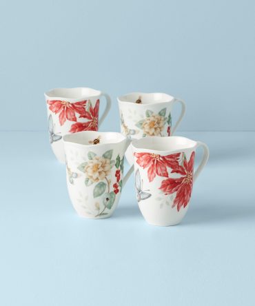 Butterfly Meadow Holiday 4-Piece Mug Set